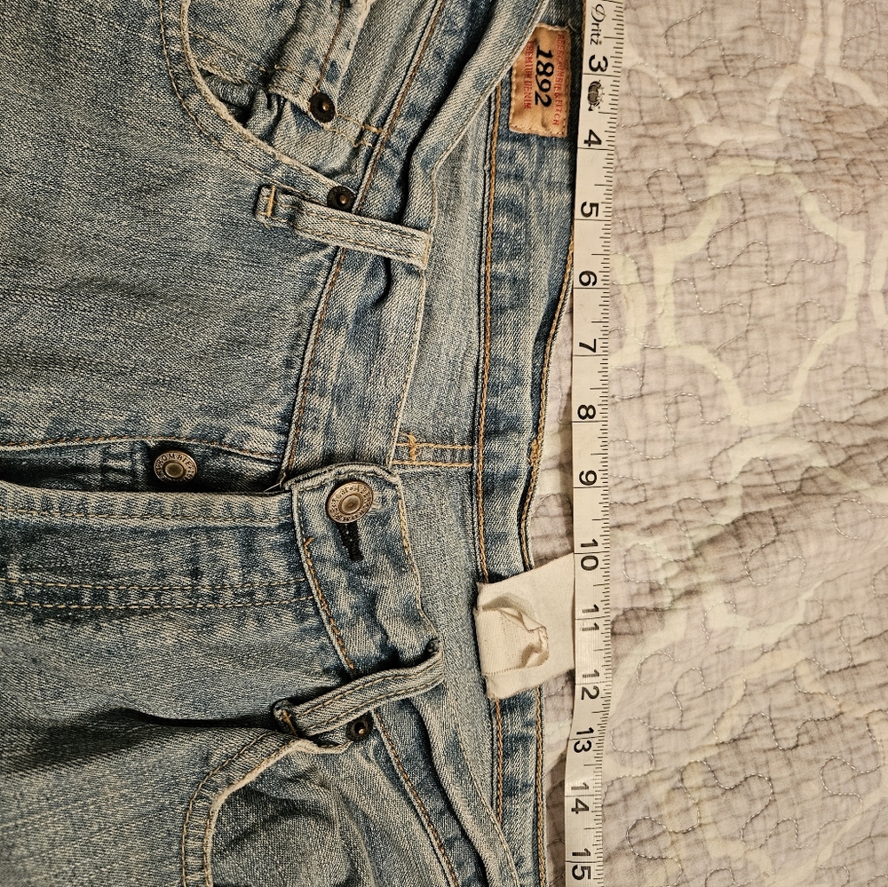 Abacombie And Fitch 1892 Mens Blue Denim Flared Jeans 34" ×32"